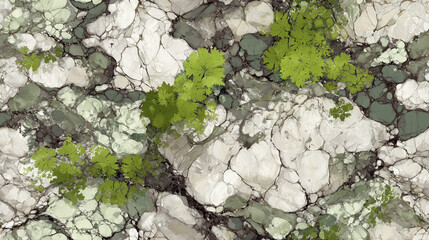 Natural Marble Biophilic Seamless Pattern