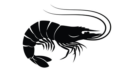 Fototapeta premium Abstract vector illustration of a tribal tiger with a tribal shrimp design