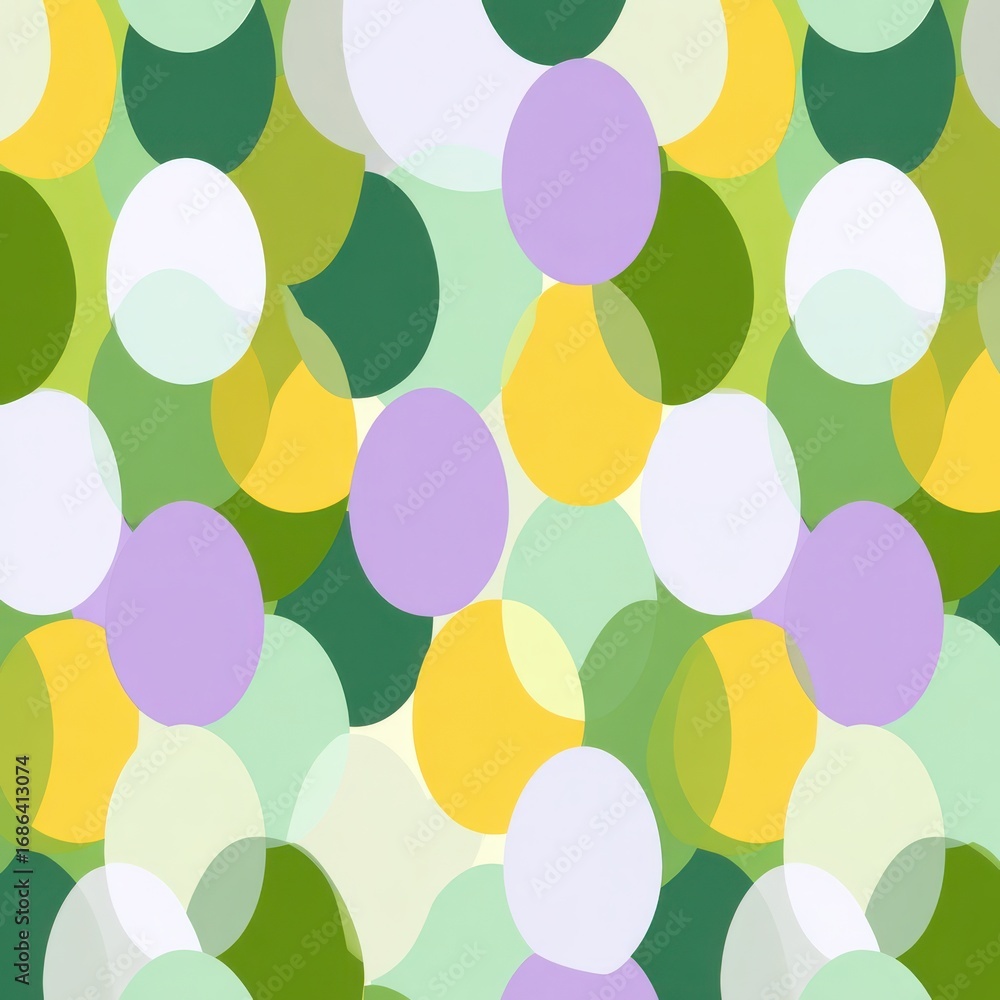 Wall mural modern geometric seamless repeating pattern with colorful shapes