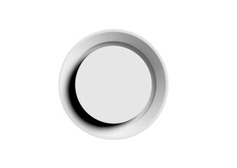 Circular, hollow, white object.  Inner ring, outer ring