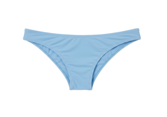 Light blue bikini bottom swimsuit underwear apparel clothing summer beach fashion isolated on transparent background