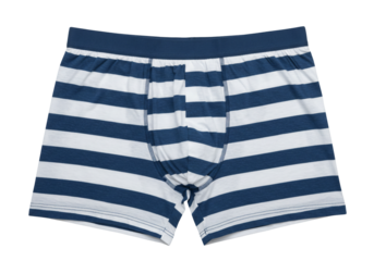 Blue and white striped boxer shorts apparel and fashion underwear image