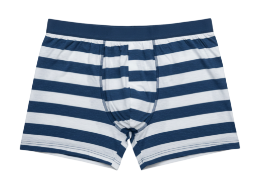 Blue and white striped boxer shorts apparel and fashion underwear image