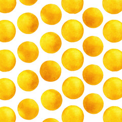 Gold circles pattern on black background.  A repeating design of many overlapping, slightly irregular, gold circles, each with a thin black outline