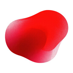 Abstract, red, organic shape with soft gradients