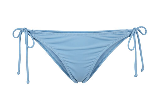 Light blue bikini bottom swimsuit with ties