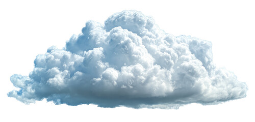 Fluffy white cumulus cloud against black