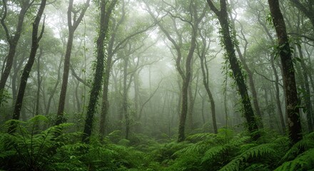 Fototapeta premium misty morning in the forest