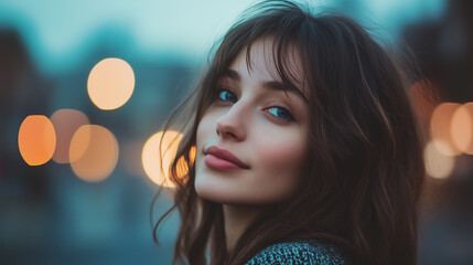 Portrait of a beautiful young woman
