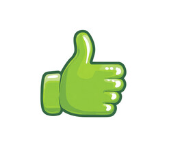 Cartoonish green thumbs up