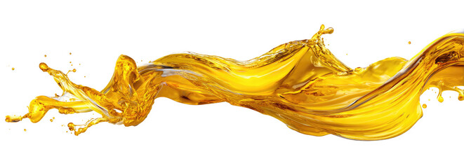 Golden liquid splash