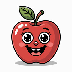 red apple cartoon