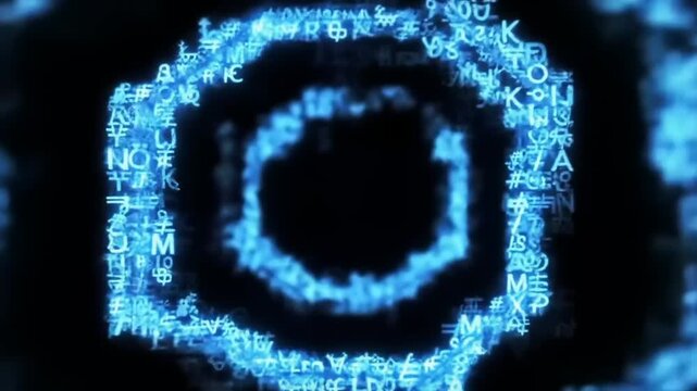 Abstract text circle design