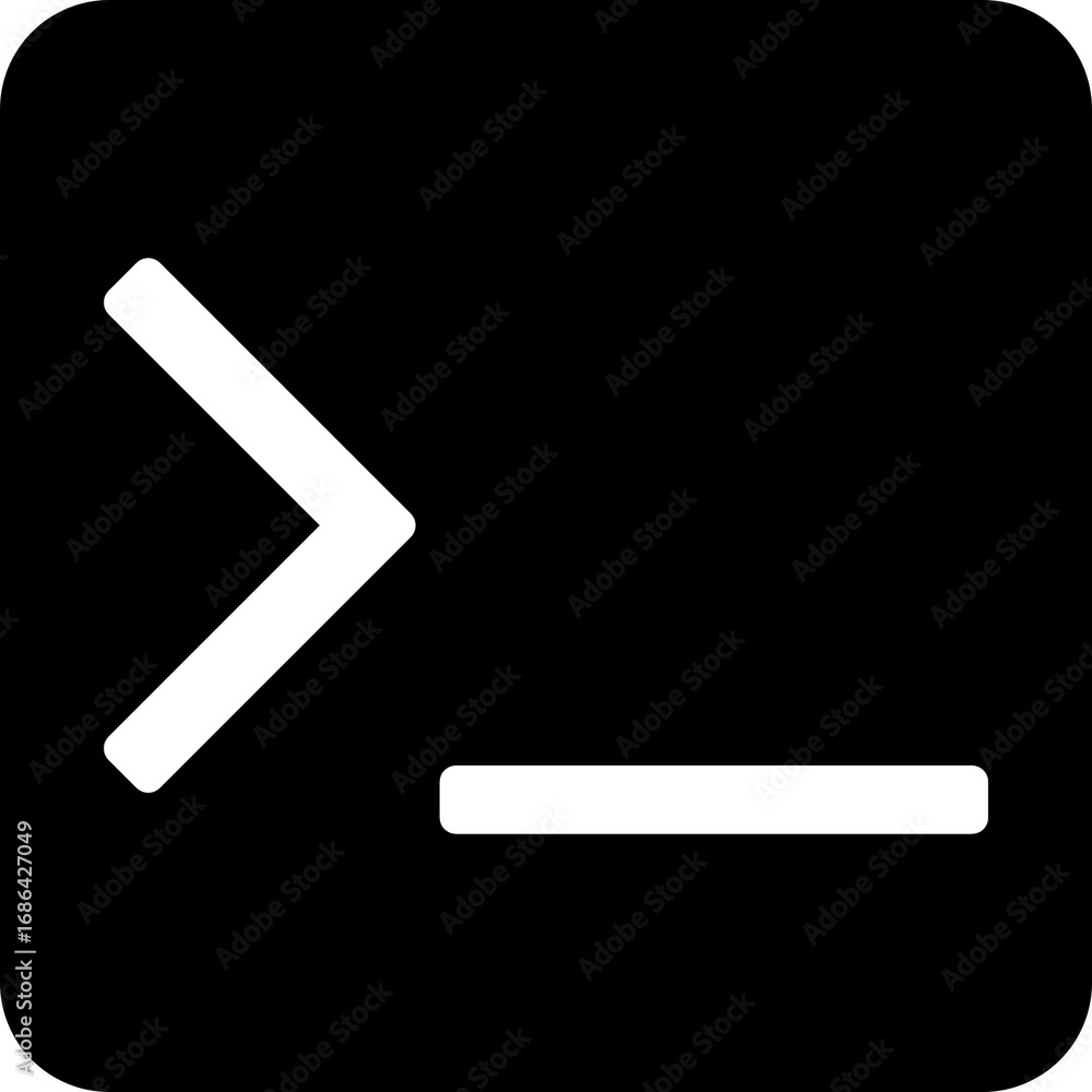 Poster computer terminal screen command line icon