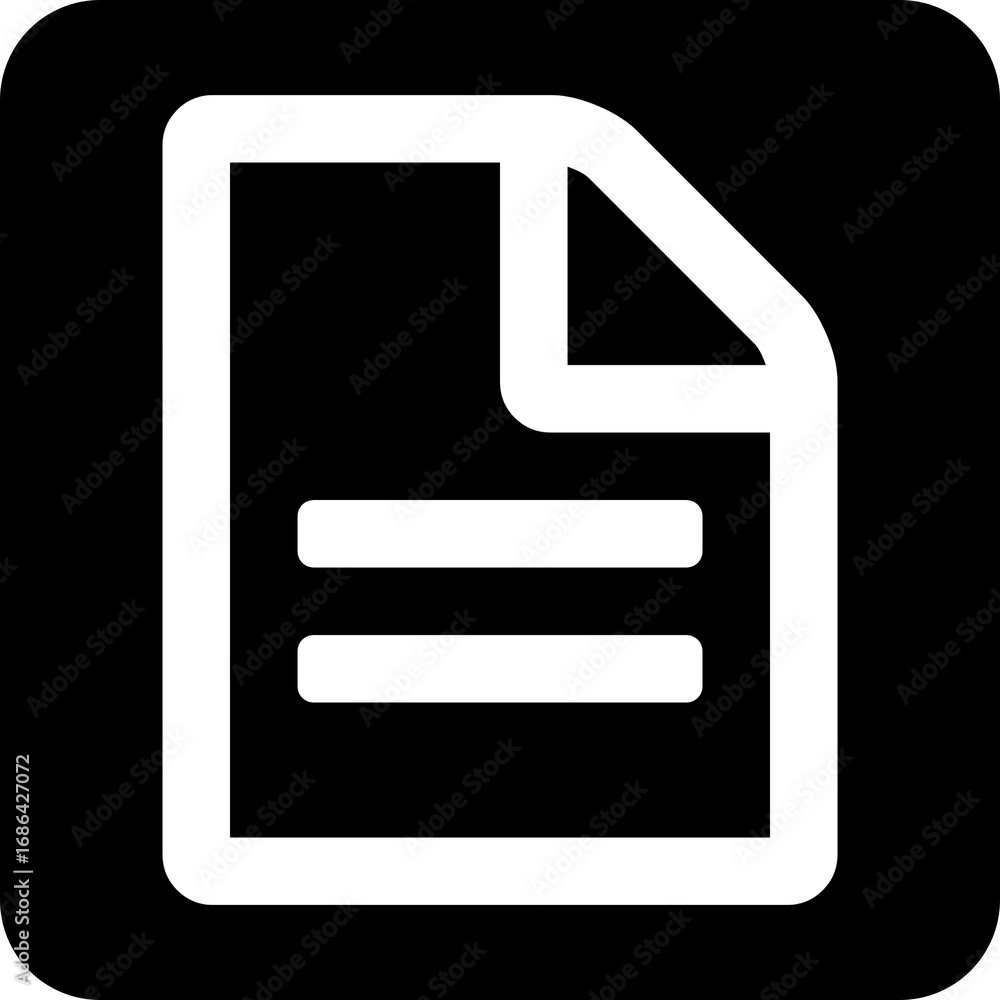 Poster simple text file document icon with corner fold