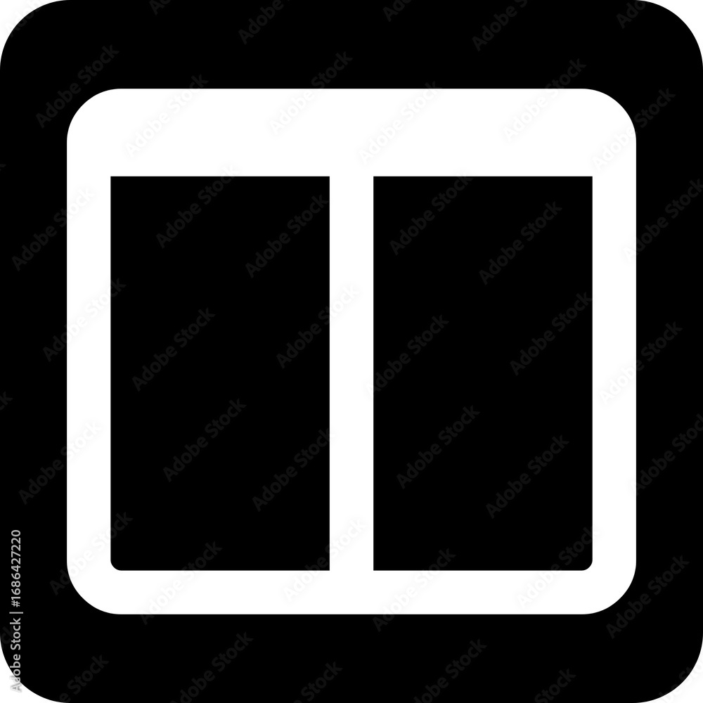 Poster two columns layout design website ui icon