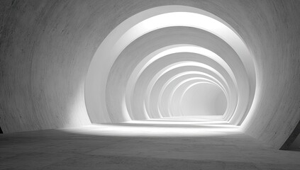 Obraz premium A series of concentric arches, a tunnel of light