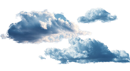 Dramatic cumulus clouds against a black background