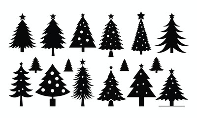 christmas trees set