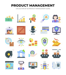 Product Management Icons. A Collection of 25 Essential Icons for Business Planning and Strategy