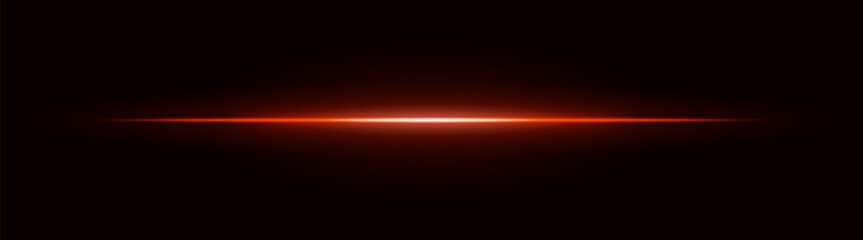 Radiant light. Straight glowing beam with intense center and dark fade edges. Suitable for digital interfaces and futuristic motion effects.