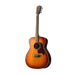 Obraz premium Acoustic guitar, sunburst finish, full body