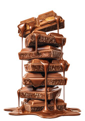 Melted chocolate bars stacked high (2)