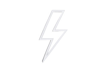 White lightning bolt graphic