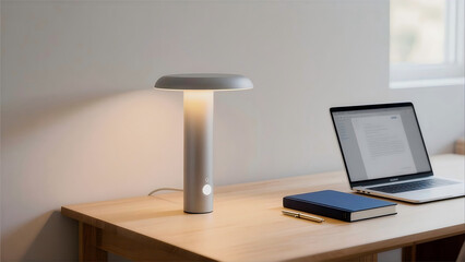 Sale Banner: Modern Minimalist Desk Lamp with Laptop