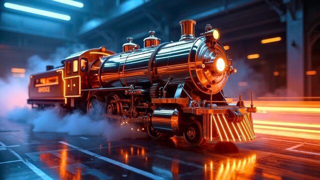 The industrial scene of technology driven trains