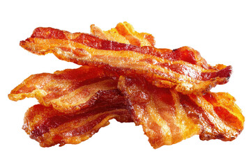 Crispy bacon strips, piled high