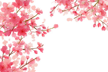 Delicate cherry blossoms, soft pink, black background