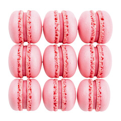 Obraz premium PNG Stack of pink macarons, isolated on transparent background