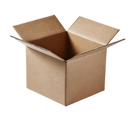 Open cardboard box, light brown