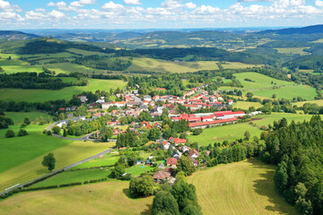 The town of Hartmanice in the Šumava National Park. Czech Republic, Central Europe.