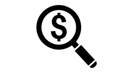 finance, money, dollar, magnifying, search, icon, vector, symbol, currency, banking, economy, analysis, audit, budget, business, capital, cash, commerce, cost, credit, debt, economyicon, equity, expen