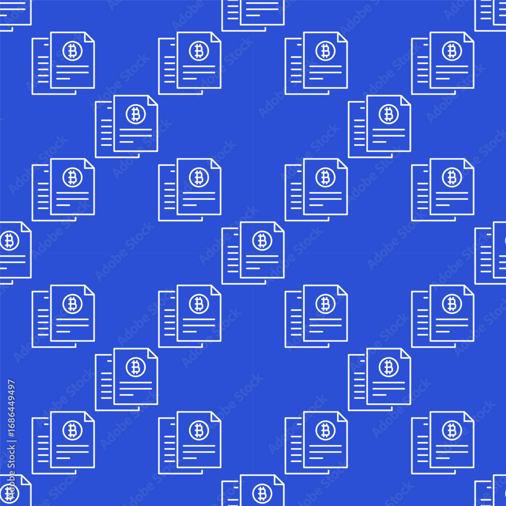 Poster bitcoin document vector btc accumulation linear seamless pattern