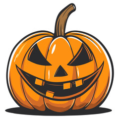 pumpkin, jack-o-lantern, decoration, halloween, festival, vector, transparent background, lantern, october, scary, horror, jack, evil, celebration, isolated
