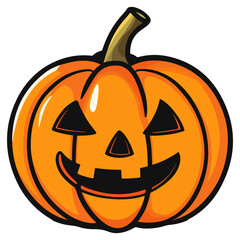 pumpkin, jack-o-lantern, decoration, halloween, festival, vector, transparent background, lantern, october, scary, horror, jack, evil, celebration, isolated