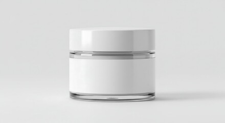 Cosmetic jar isolated on white background