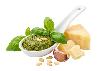 Pesto sauce with basil parmesan cheese and pine nuts