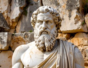 Ancient Greek statue bust