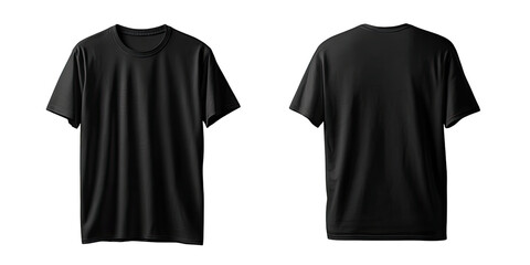 Blank black t-shirt, front and back views (6)