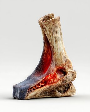  Medical Visualization Of Horse Hoof With Laminitis Inflammation, Realistic Textures, Isolated On White Background, Premium Stock Photo Style, Commercial Veterinary Use, No Text Or Labels