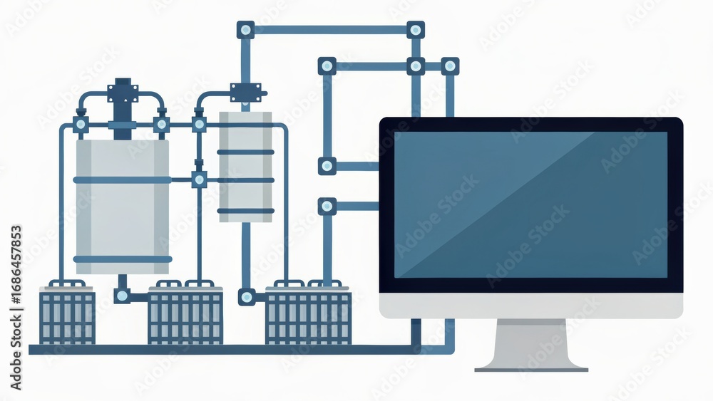 Aufkleber diagram illustrating a computer system with interconnected components and storage units.