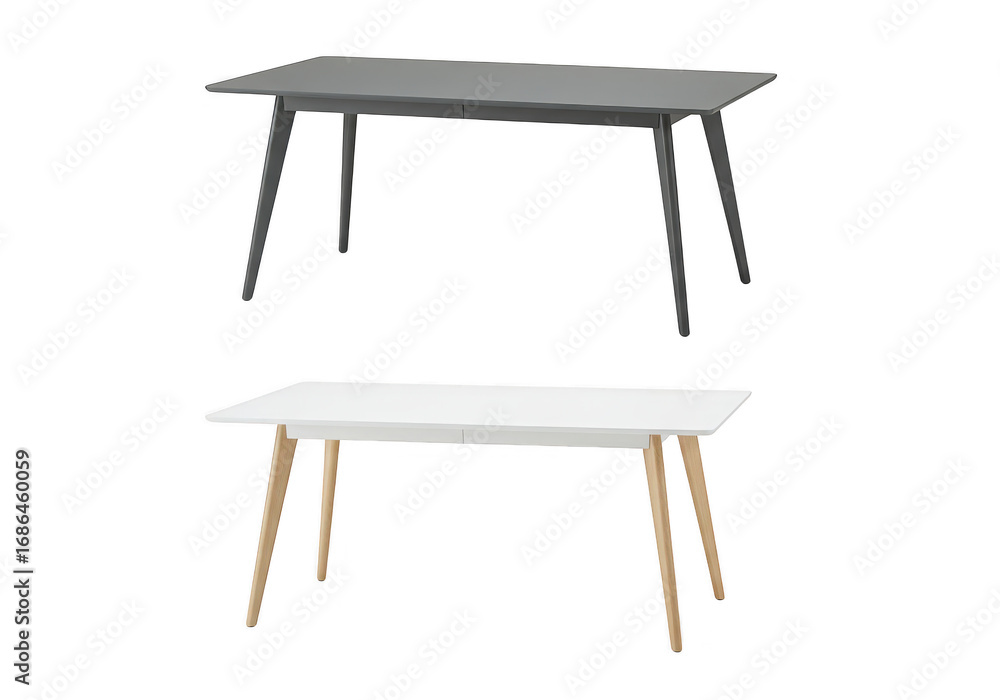 Poster modern dining table and coffee table isolated isolated on transparent background