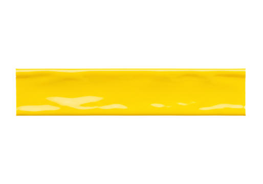 Vibrant yellow horizontal rectangle shape transparent background