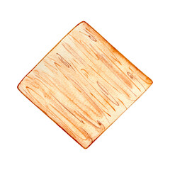 Watercolor wooden signboard, shield, banner for text. Brown hand drawn direction sign. Signs, designations for messages helping to find the way. Illustration with space for text.