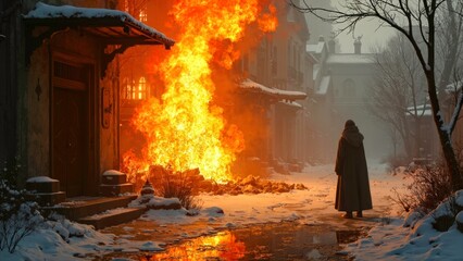 Firehouse character scene posing