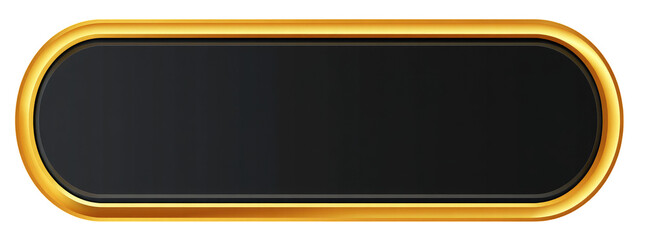 Gold-rimmed,  oval-shaped, black  plaque